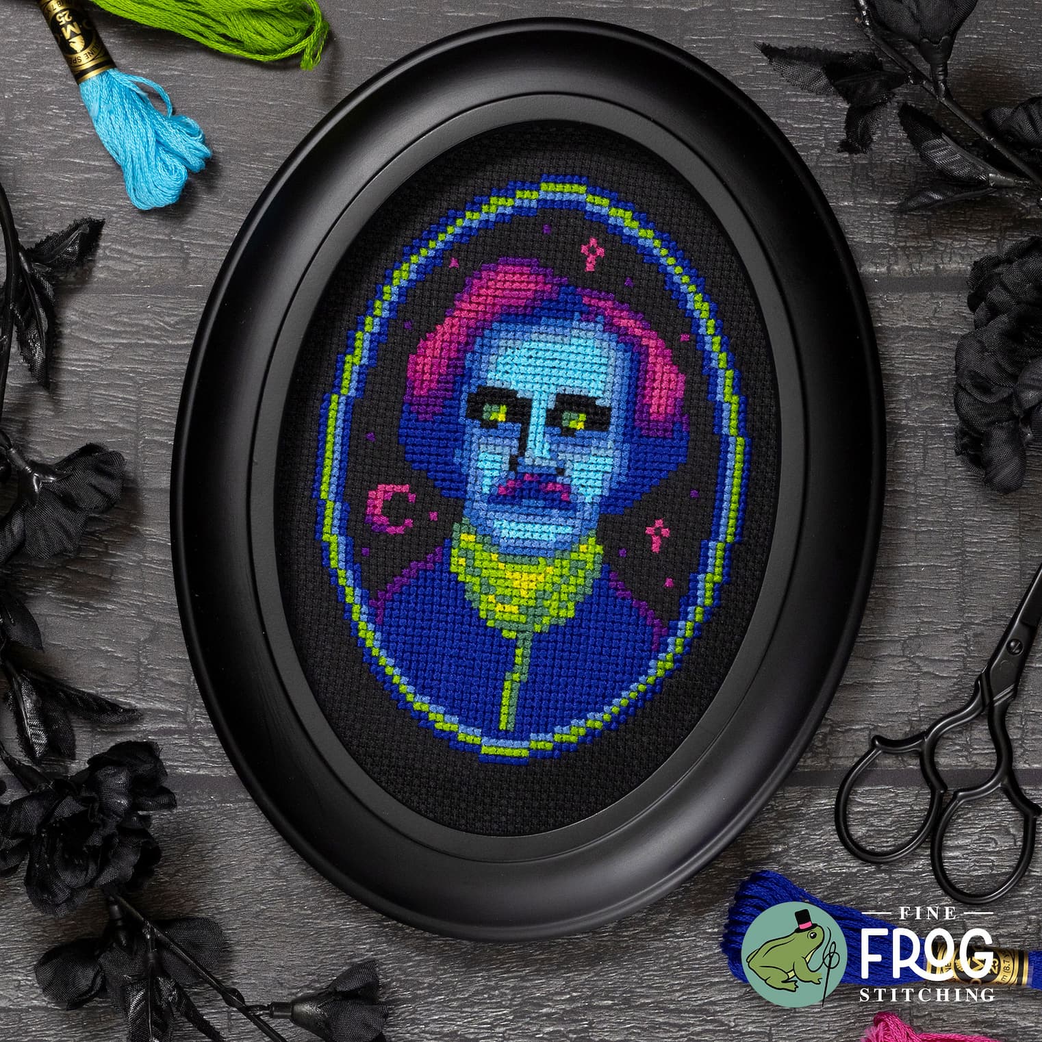 Edgar Allan Glow by Fine Frog Stitching - Preorder