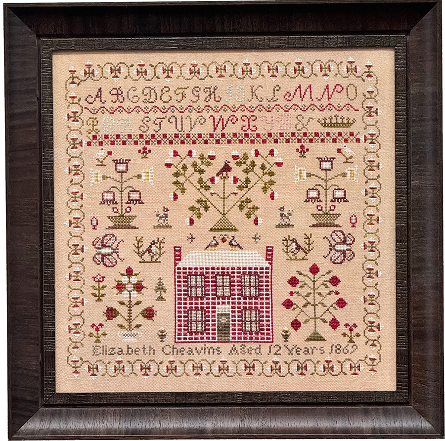 Elizabeth Cheavins 1869 Sampler & Pinwheel  by Fox and Rabbit