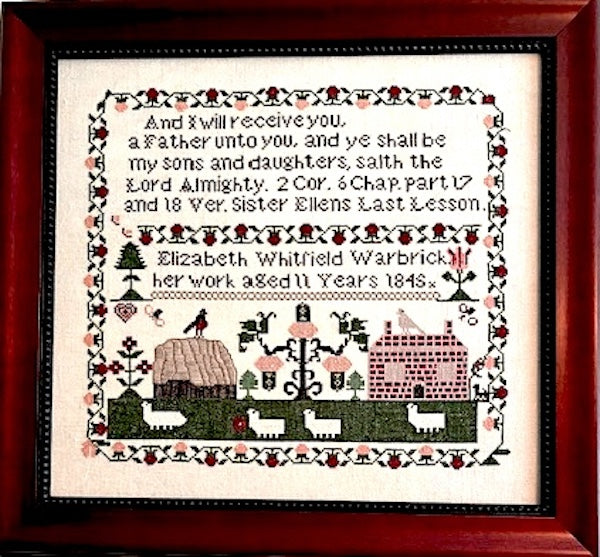 Elizabeth Whitfield Warbrick- 1848 by Olde Willow Stitchery