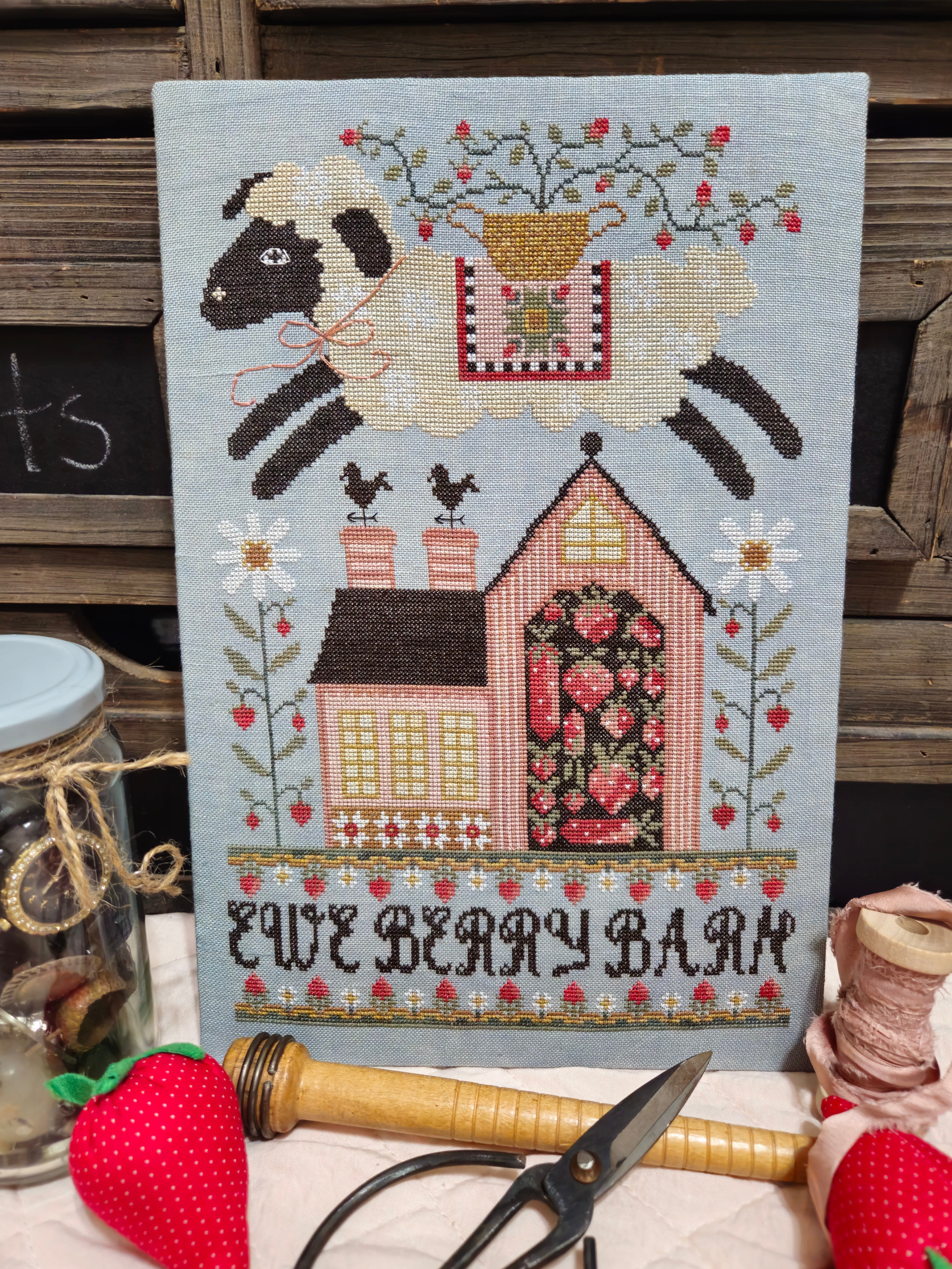 Ewe Berry Barn - Quaint Rose Needlearts - Preorder - BeStitchMe