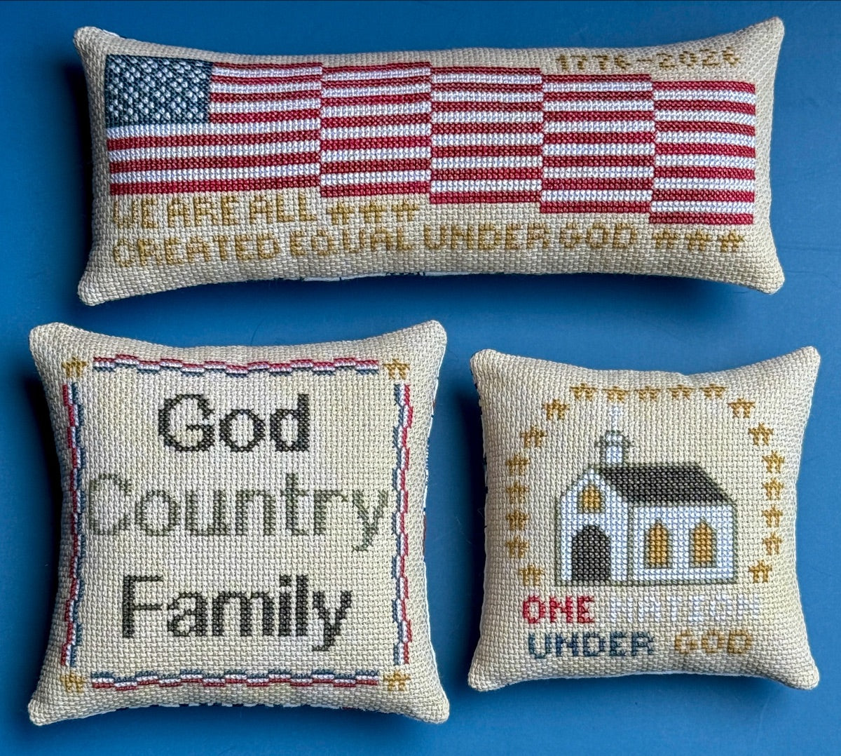 Faith & Freedom Trio by SamBrie Stitches - Preorder