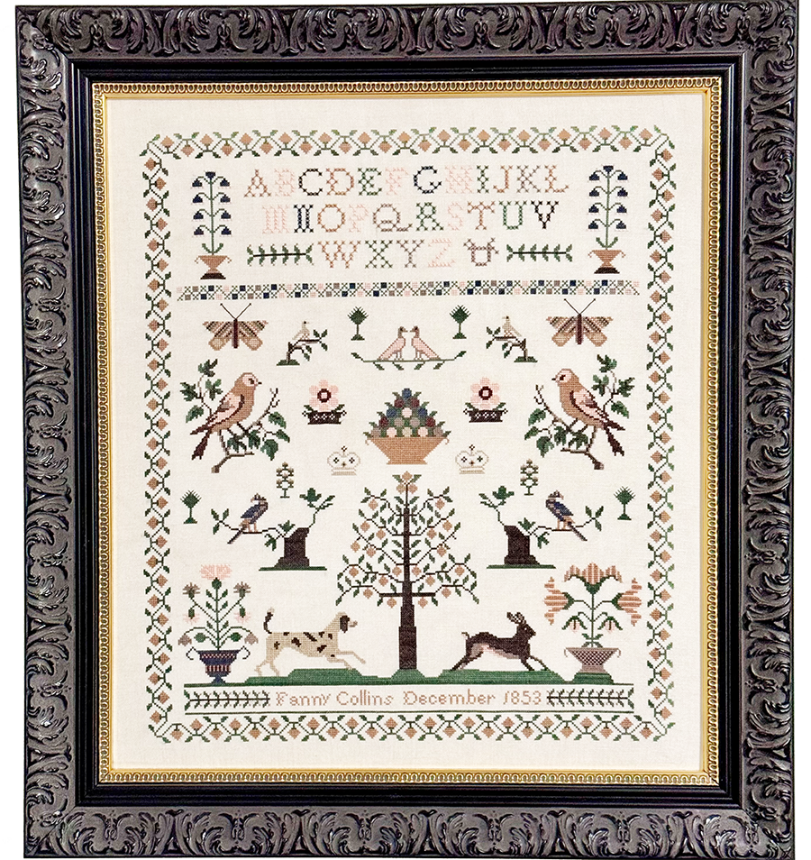 Fanny Collins 1853 Sampler & Pinwheel  by Fox and Rabbit