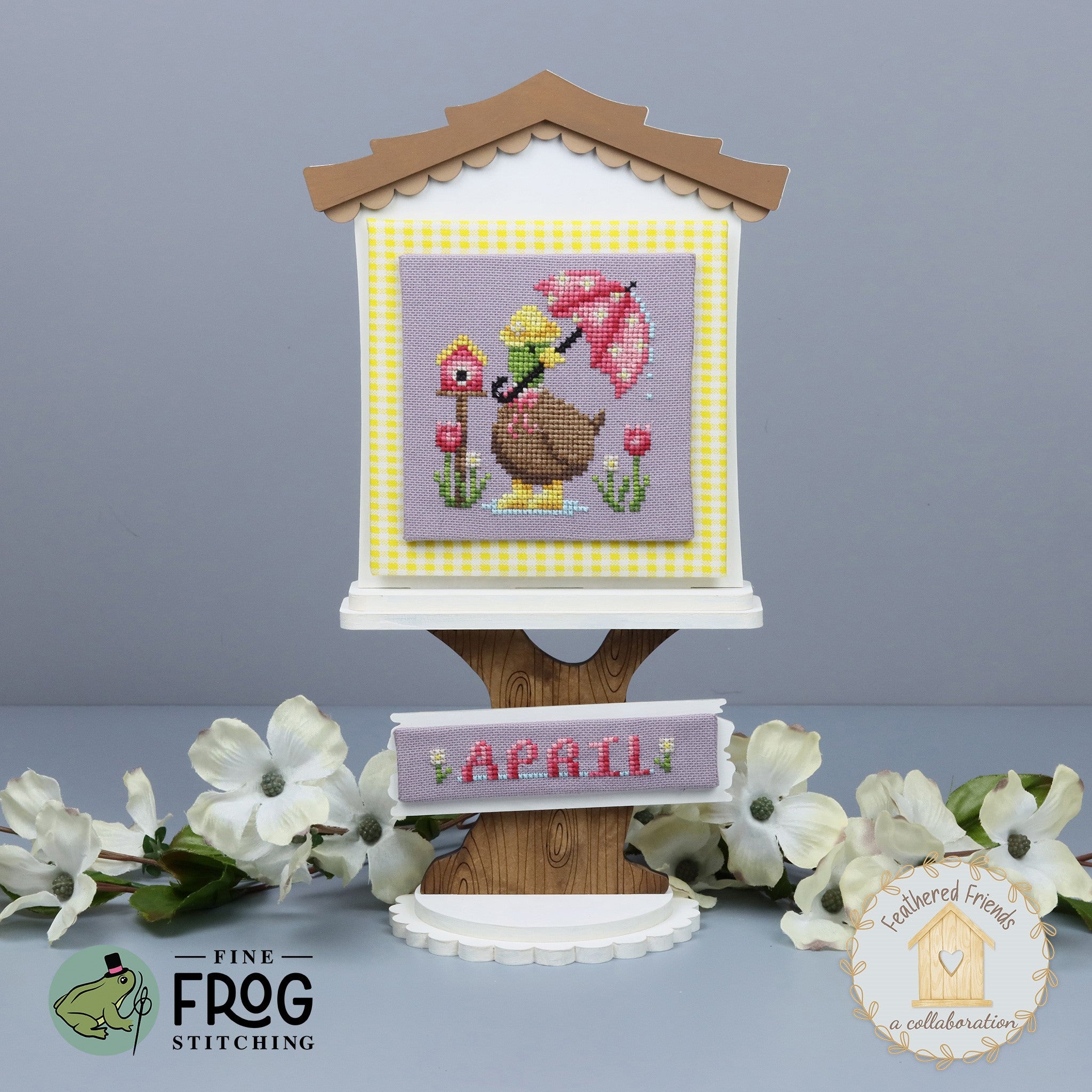 Feathered Friends: April by Fine Frog Stitching