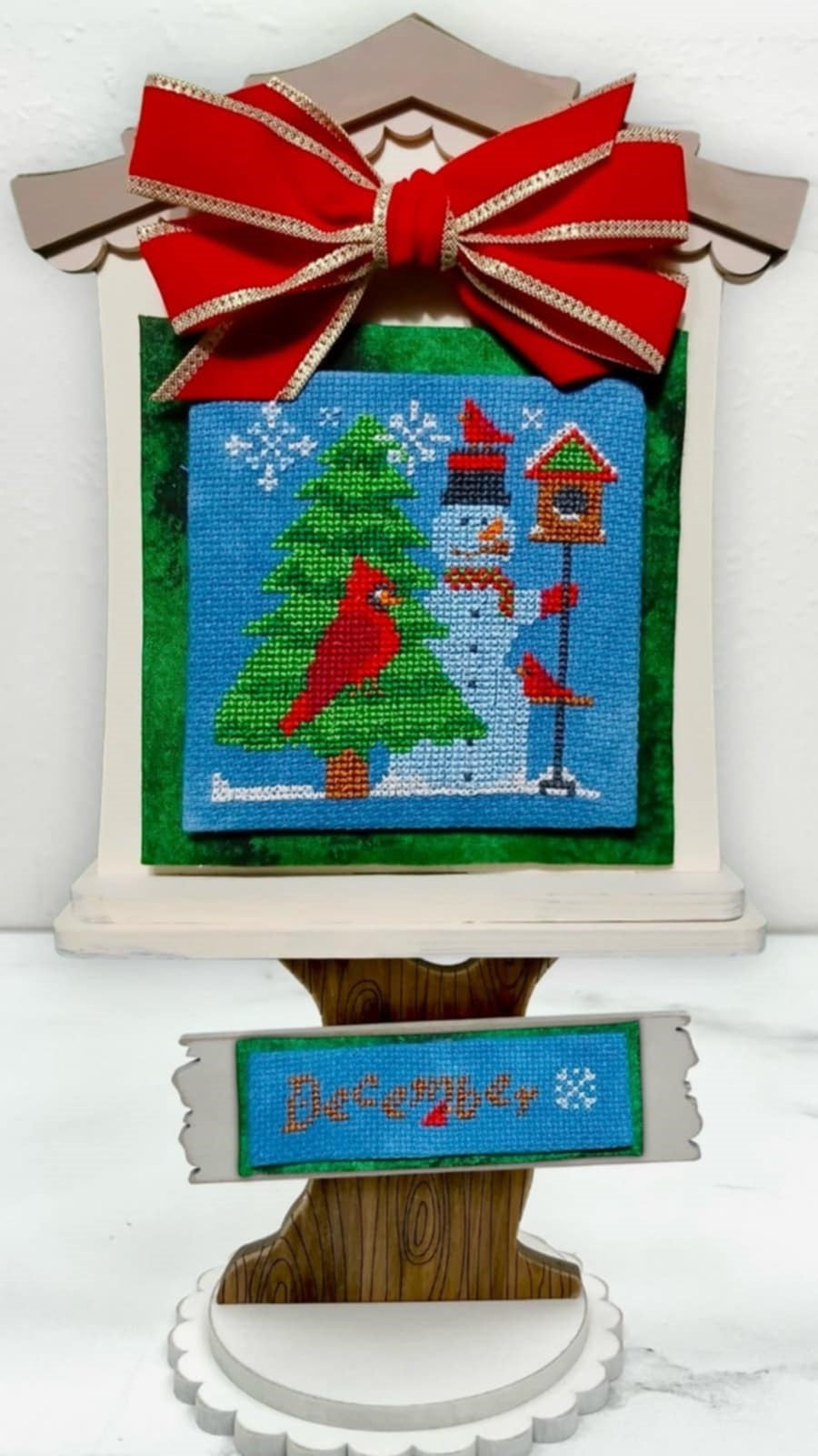 Feathered Friends December by Sister Lou Stitches