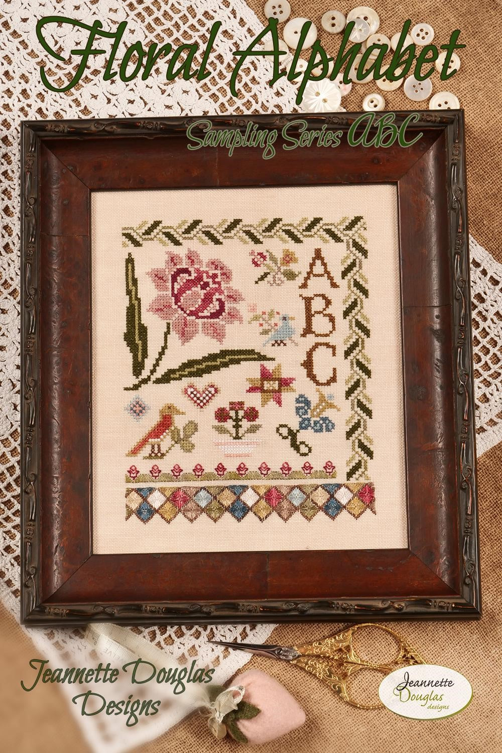 ABC Floral Alphabet Sampling Series by Jeannette Douglas Designs