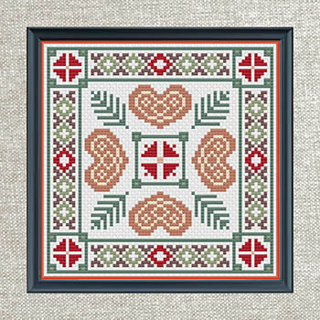 Folkart Christmas Tile by Luhu Stitches