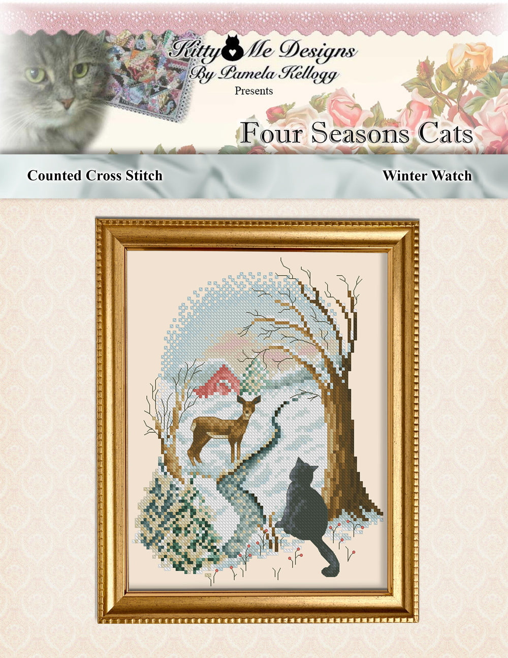 Four Seasons Cats Winter Watch by Kitty and Me Designs