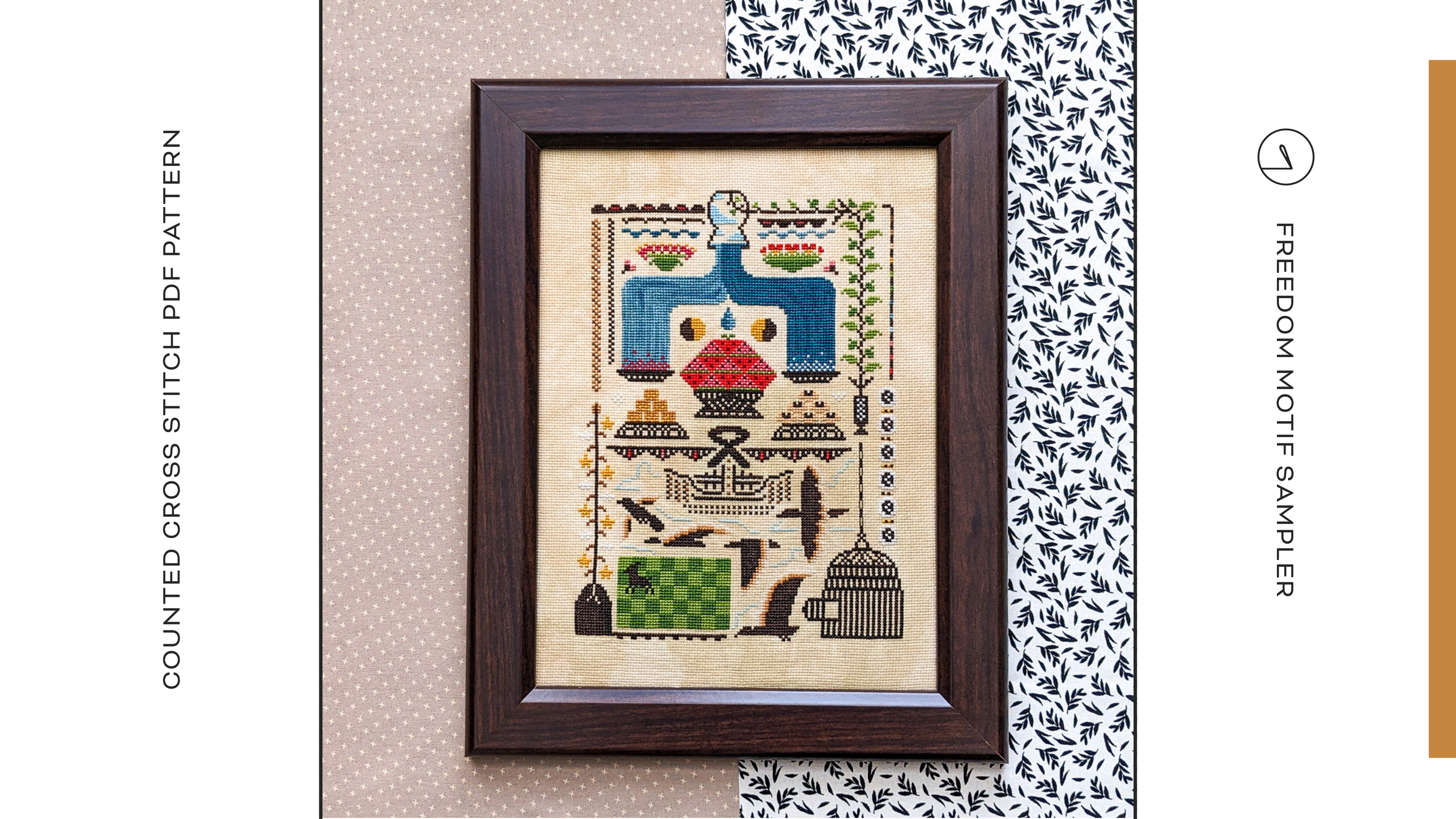 Freedom Motif Sampler by Shaded Stitchery