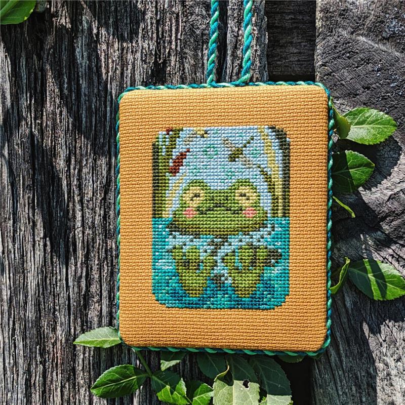 Froggy Day Spa by StitchSprout Cross Stitch