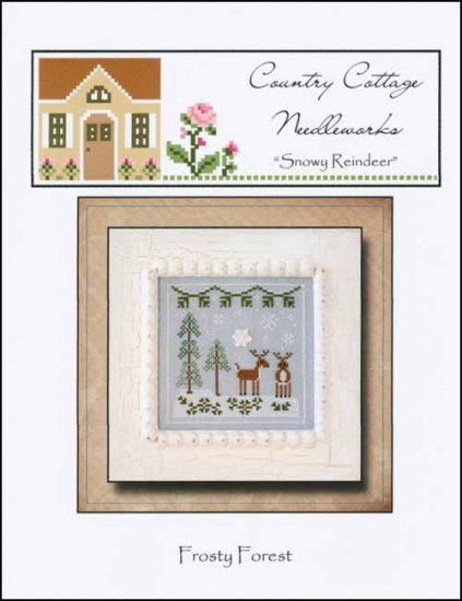 Frosty Forest- Snowy Reindeer by Country Cottage Needleworks