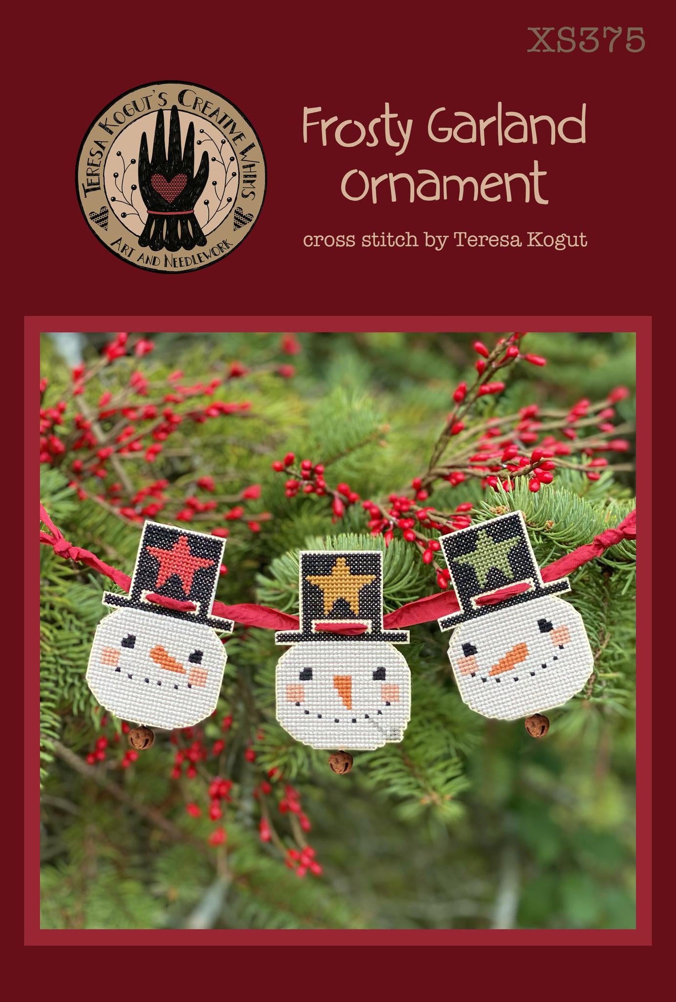 Frosty Garland Ornament by Teresa Kogut