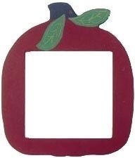 Mill Hill 6"x6" Painted Frame Apple Shaped