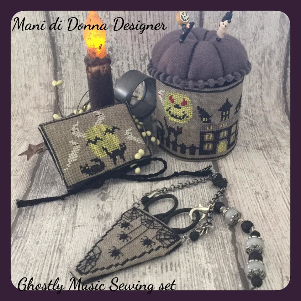 Ghostly Music Box Chart and Finishing Kit by Mani di Dona