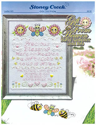 Gift From Heaven Baby Sampler and Bib by Stoney Creek