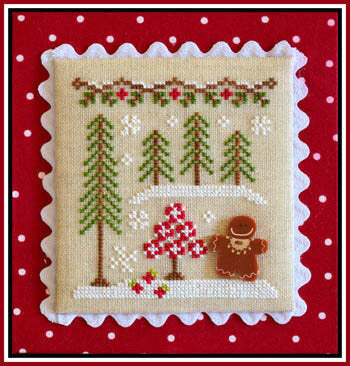 Gingerbread Village- Gingerbread Girl & Peppermint Tree by Country Cottage Needleworks