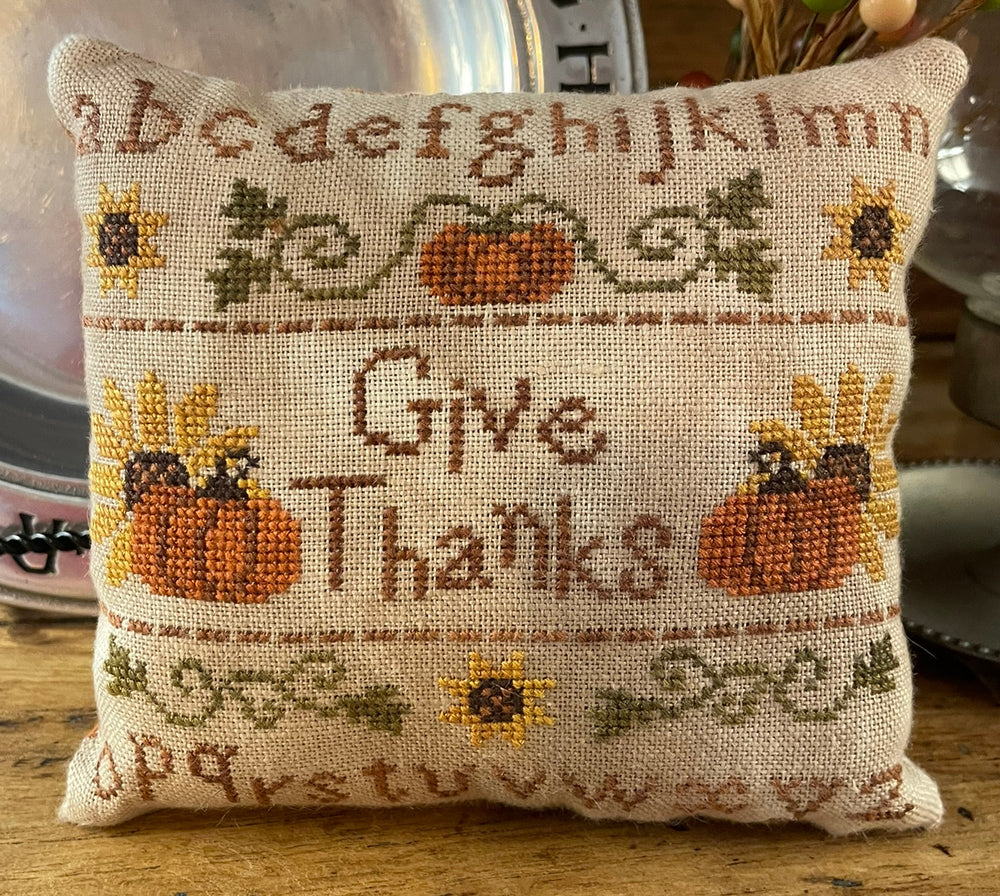Give Thanks Sampler Pillow by Mani di Donna