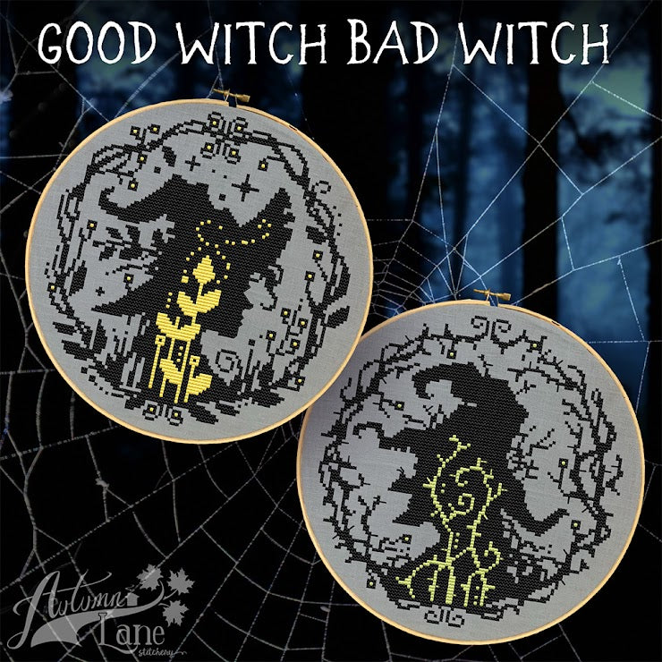 Good Witch Bad Witch by Autumn Lane Stitchery
