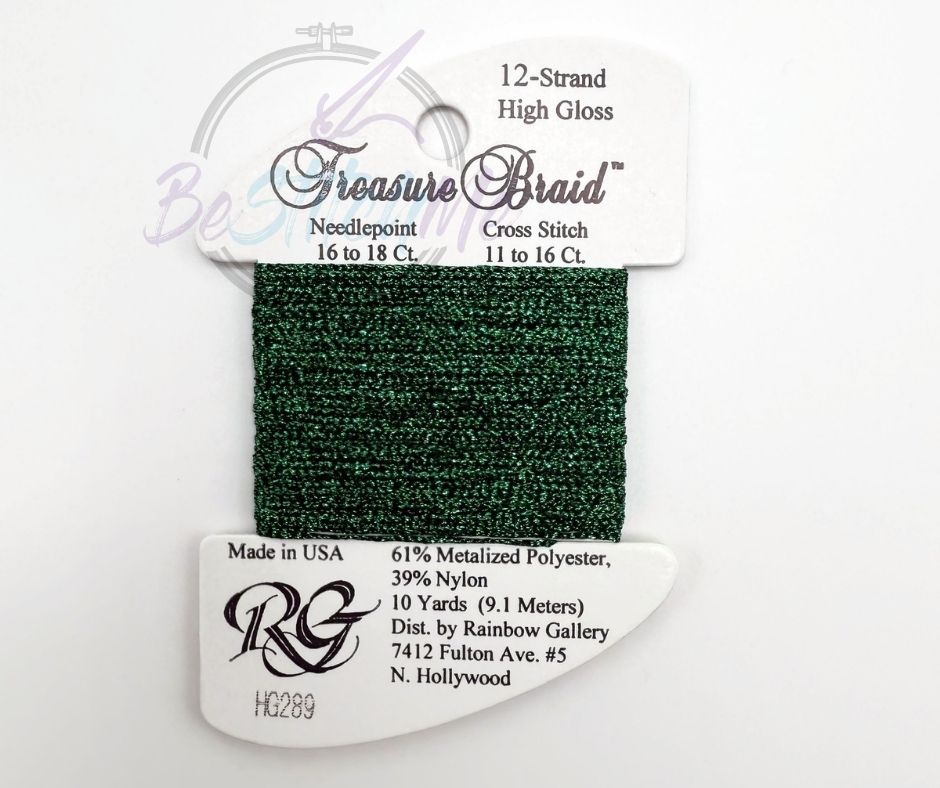 HG289 Christmas Green Treasure Braid