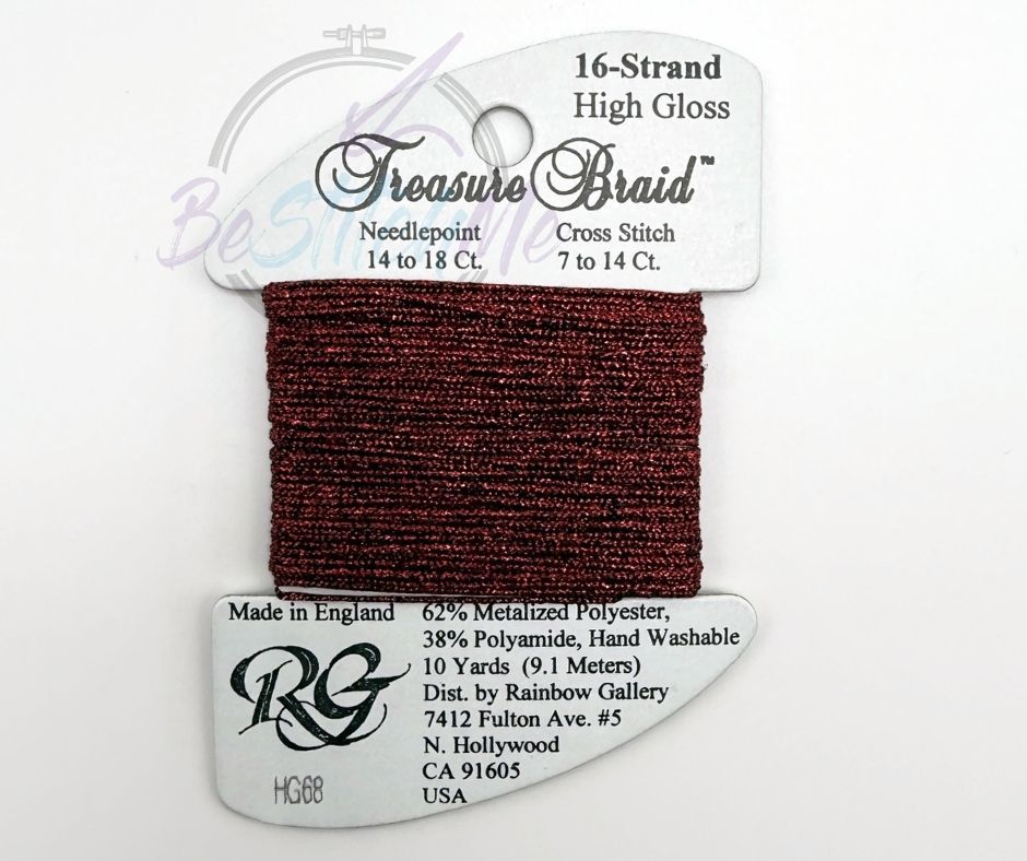 HG68 Christmas Red Treasure Braid