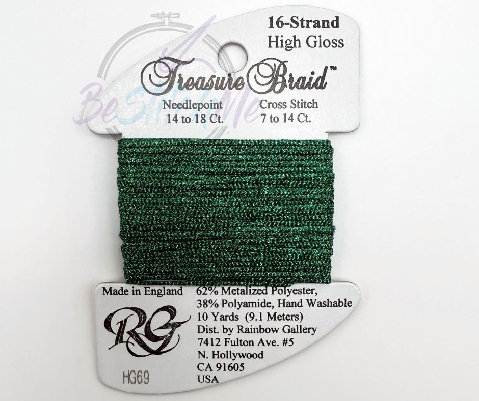 HG69 Christmas Green Treasure Braid