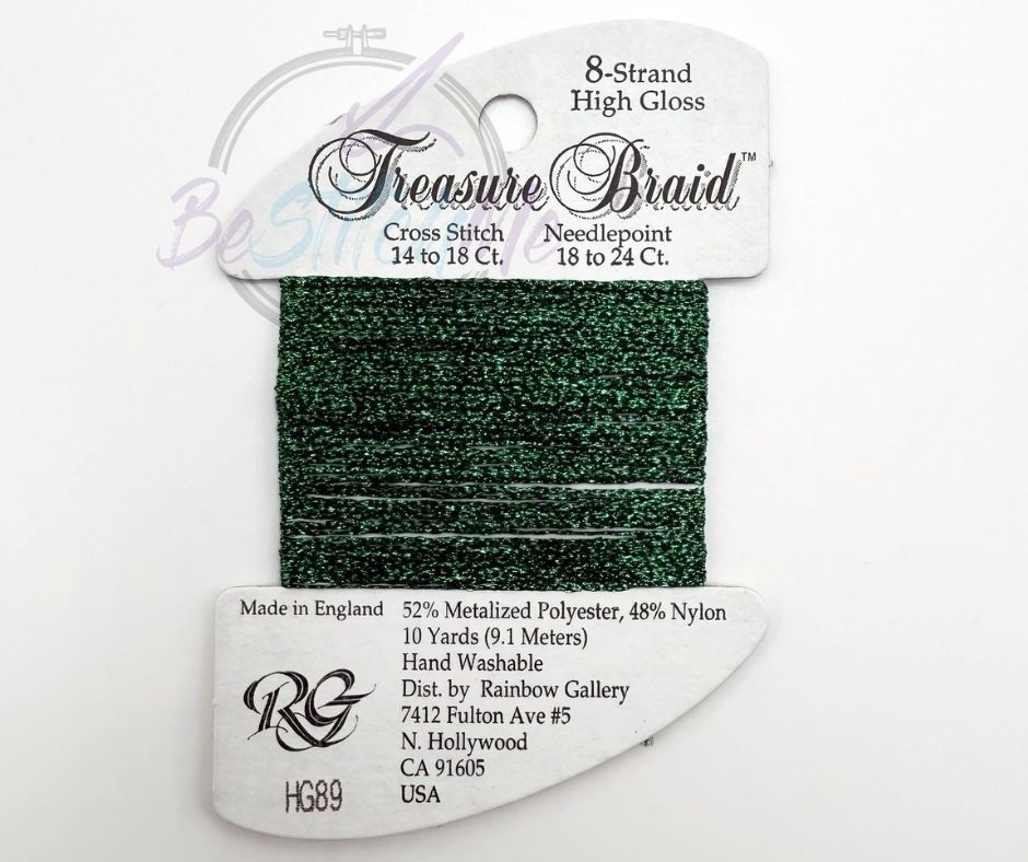 HG89 Christmas Green Treasure Braid