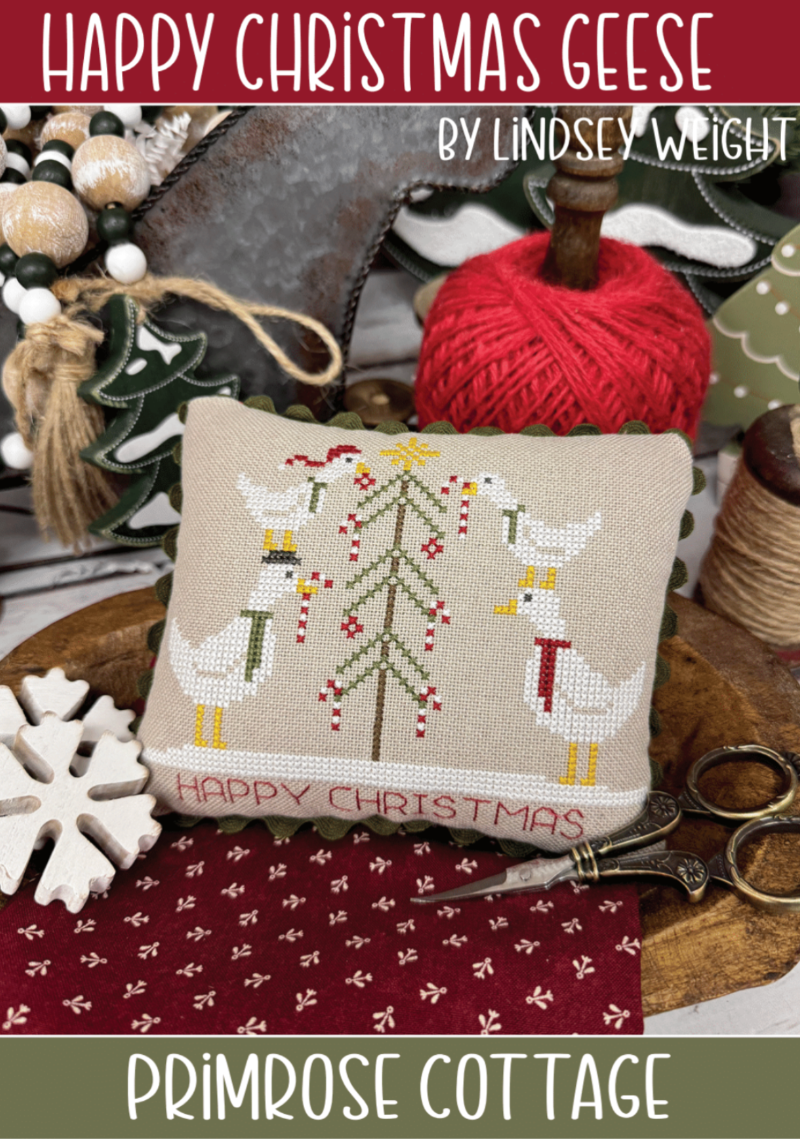 Happy Christmas Geese by Primrose Cottage Stitches