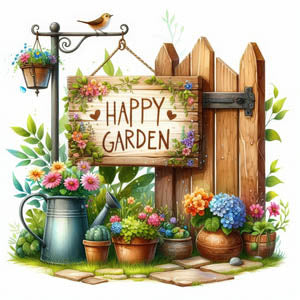 Happy Garden Needleminder by Les petites croix de Lucie