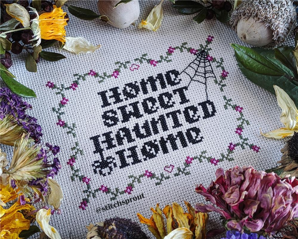 Home Sweet Haunted Home by StitchSprout Cross Stitch