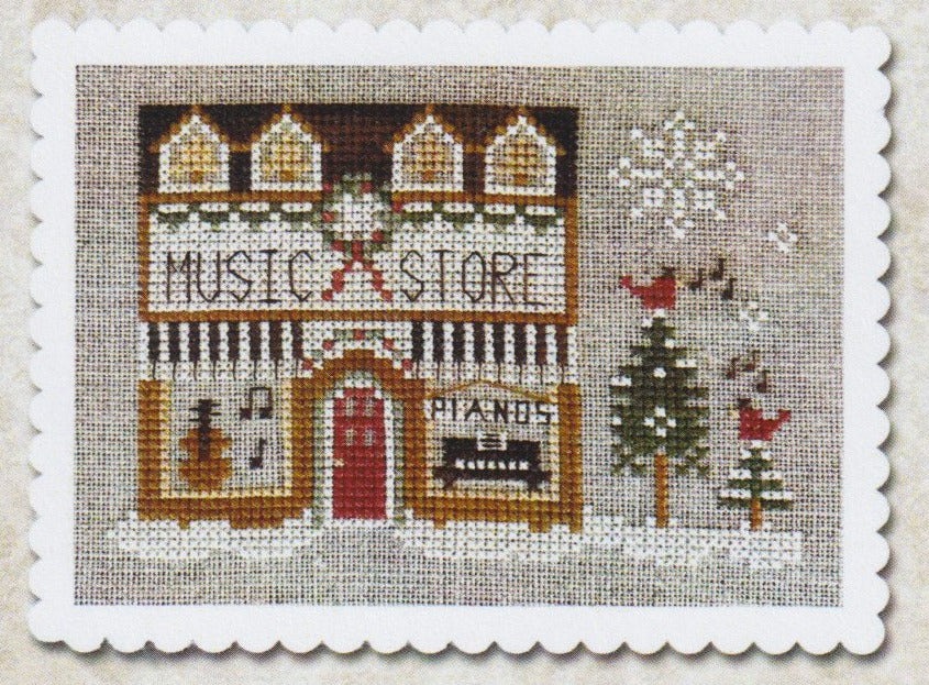 Hometown Holiday Music Store by Little House Needleworks