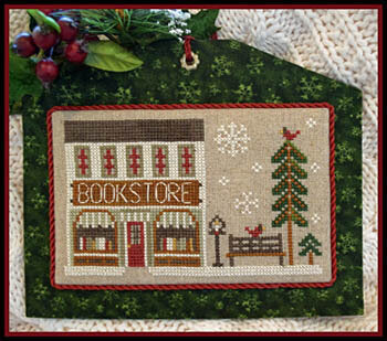 Hometown Holiday The Bookstore by Little House Needleworks
