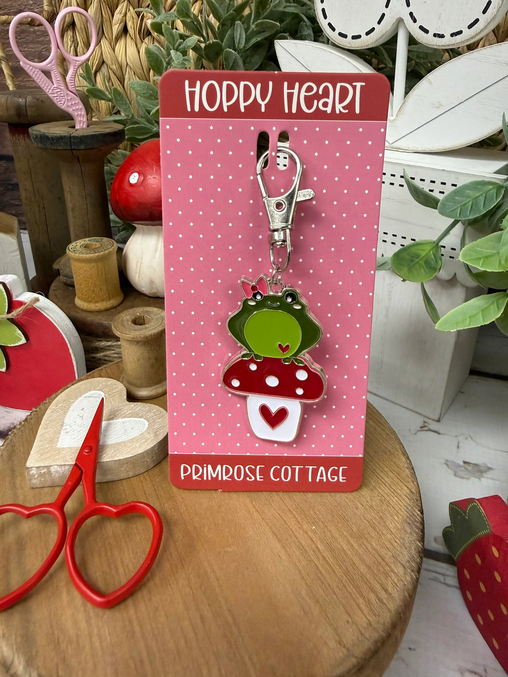 Hoppy Heart Charm by Primrose Cottage Stitches
