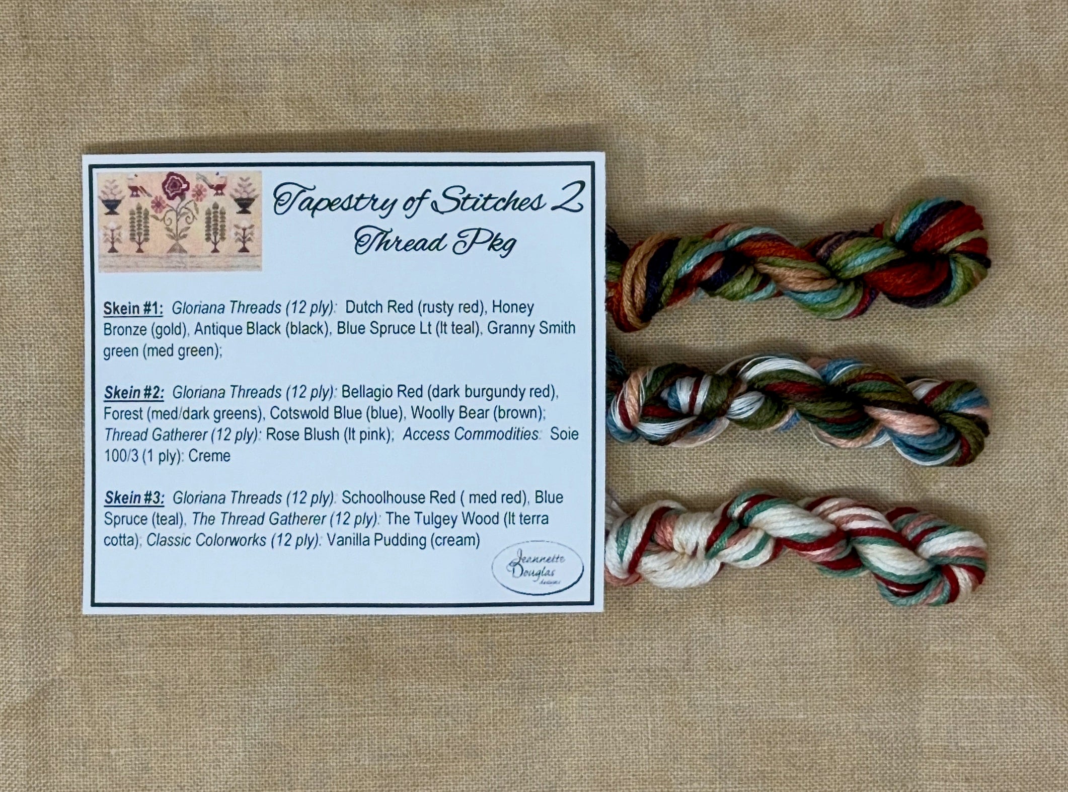 Tapestry of Stitches 2 Thread Pack - Jeannette Douglas Designs - Preorder - BeStitchMe