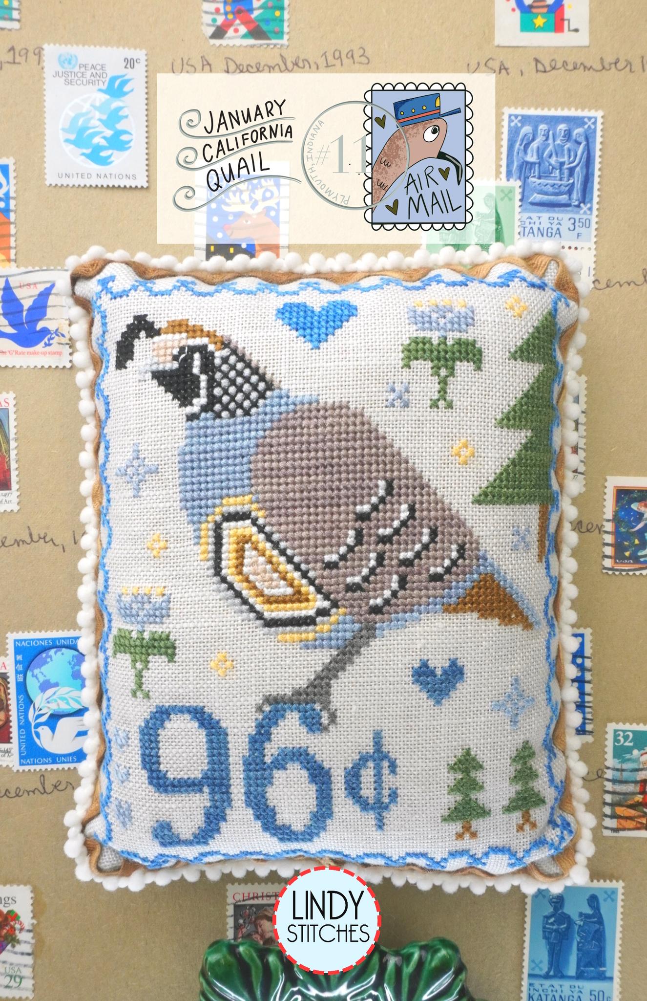 January California Quail by Lindy Stitches