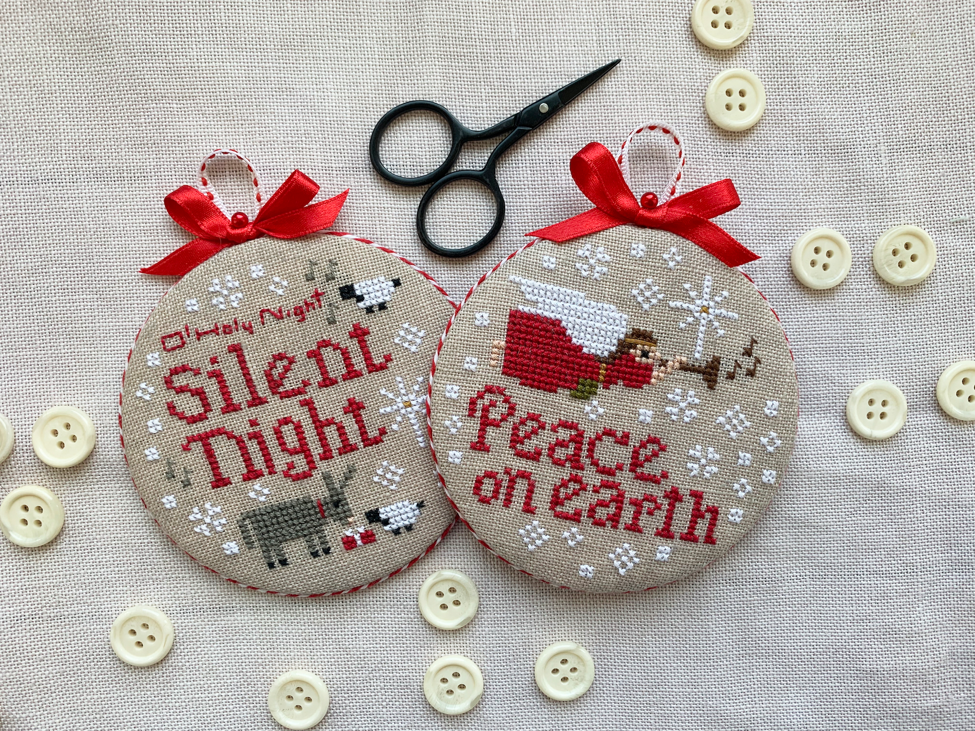 Joyful Christmas Ornaments 2024 by Stitches by Ethel