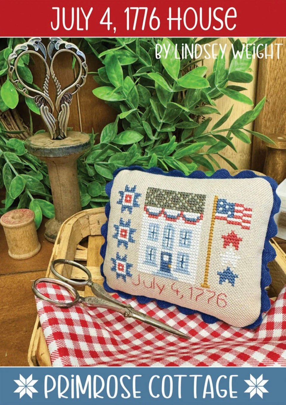 July 4, 1776 House by Primrose Cottage Stitches - BeStitchMe