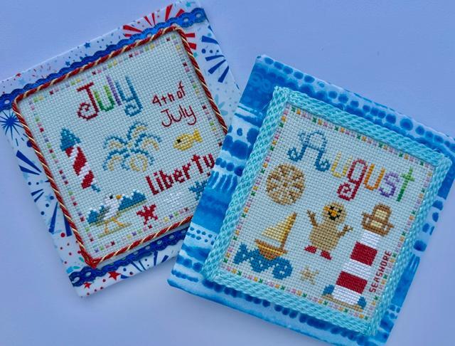 July and August: A Year in Little Stitches by Pickle Barrel Designs