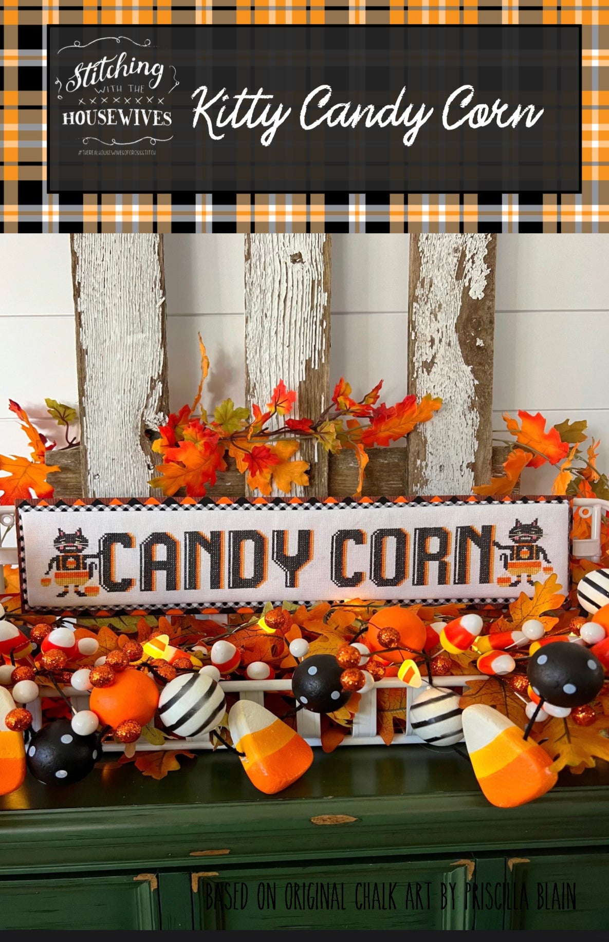 Kitty Candy Corn by Stitching with the Housewives