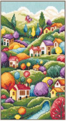 Landscape With Cottages by Vervaco