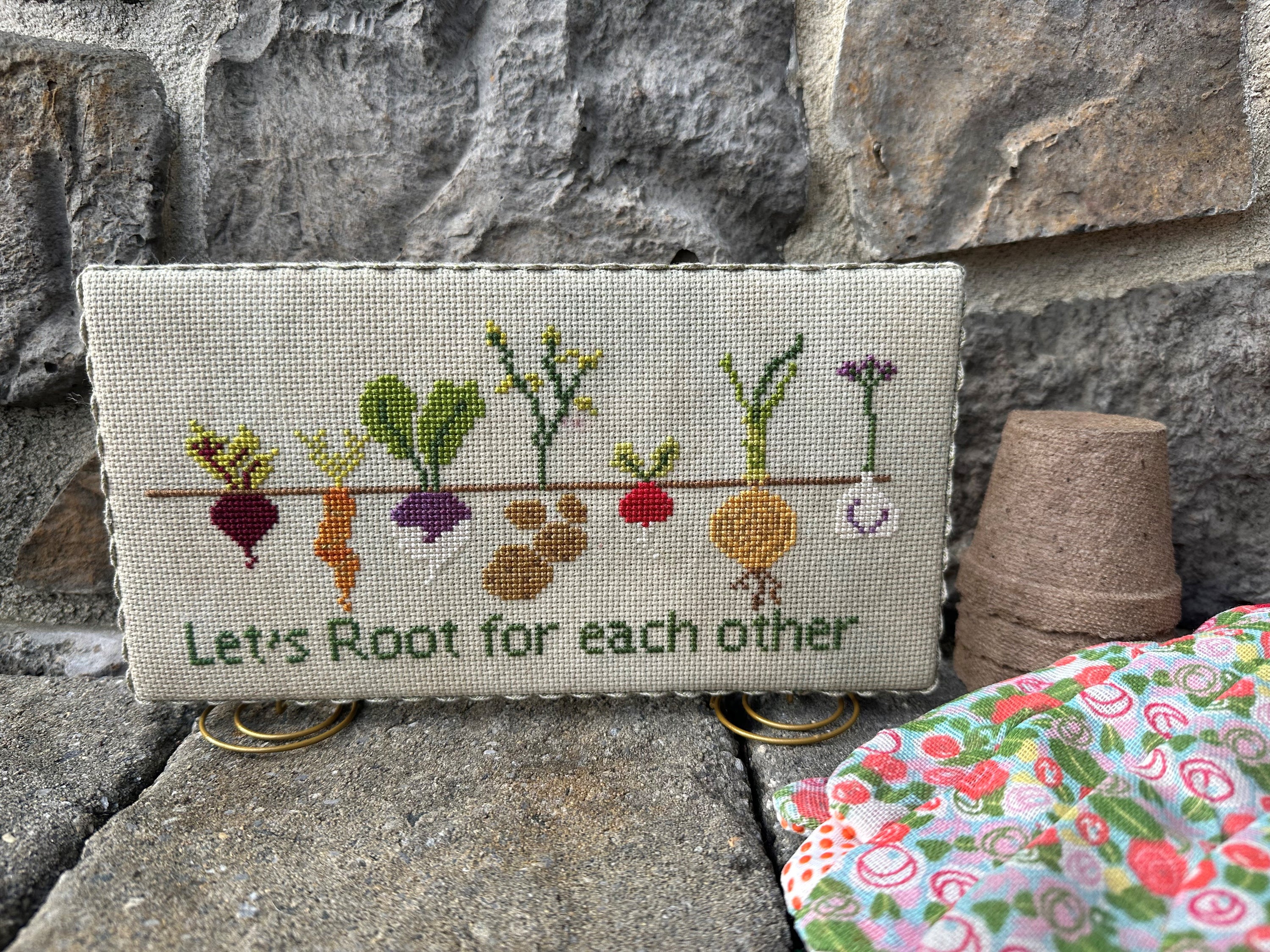 Let's Root for Each Other by Rebel Stitcher Designs