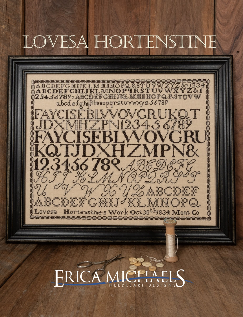 Lovesa Hortenstine 1834 - Erica Michaels Designs - Preorder - BeStitchMe