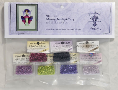 February Amethyst Fairy by Mirabilia Embellishment Pack