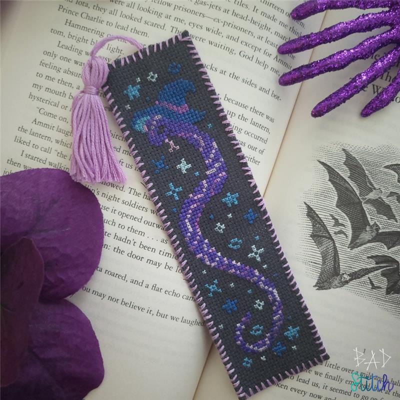 Magical Snake Bookmark by BAD Stitch