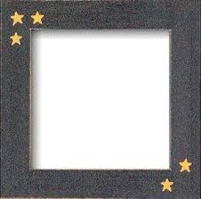 Mill Hill 6"x6" Painted Frame Primitive Stars Matte Black
