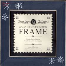 Mill Hill 6"x6" Painted Frame Snowflake Blue
