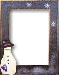 Mill Hill 6"x8" Black Snowman Frame