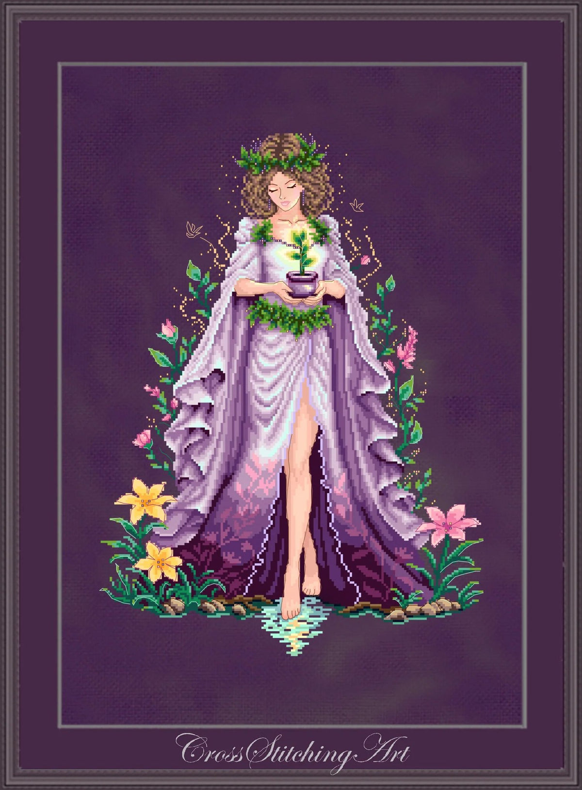 Mira, Priestess of Earth by Cross Stitching Art