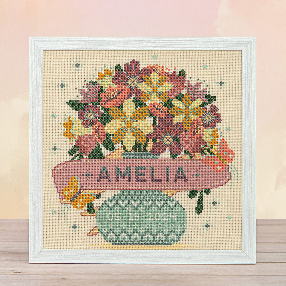 Modern Baby Sampler Bouquet + Butterflies by Counting Puddles Exclusive