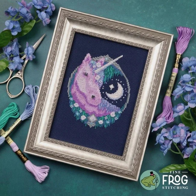 Moon Garden Unicorn by Fine Frog Stitching