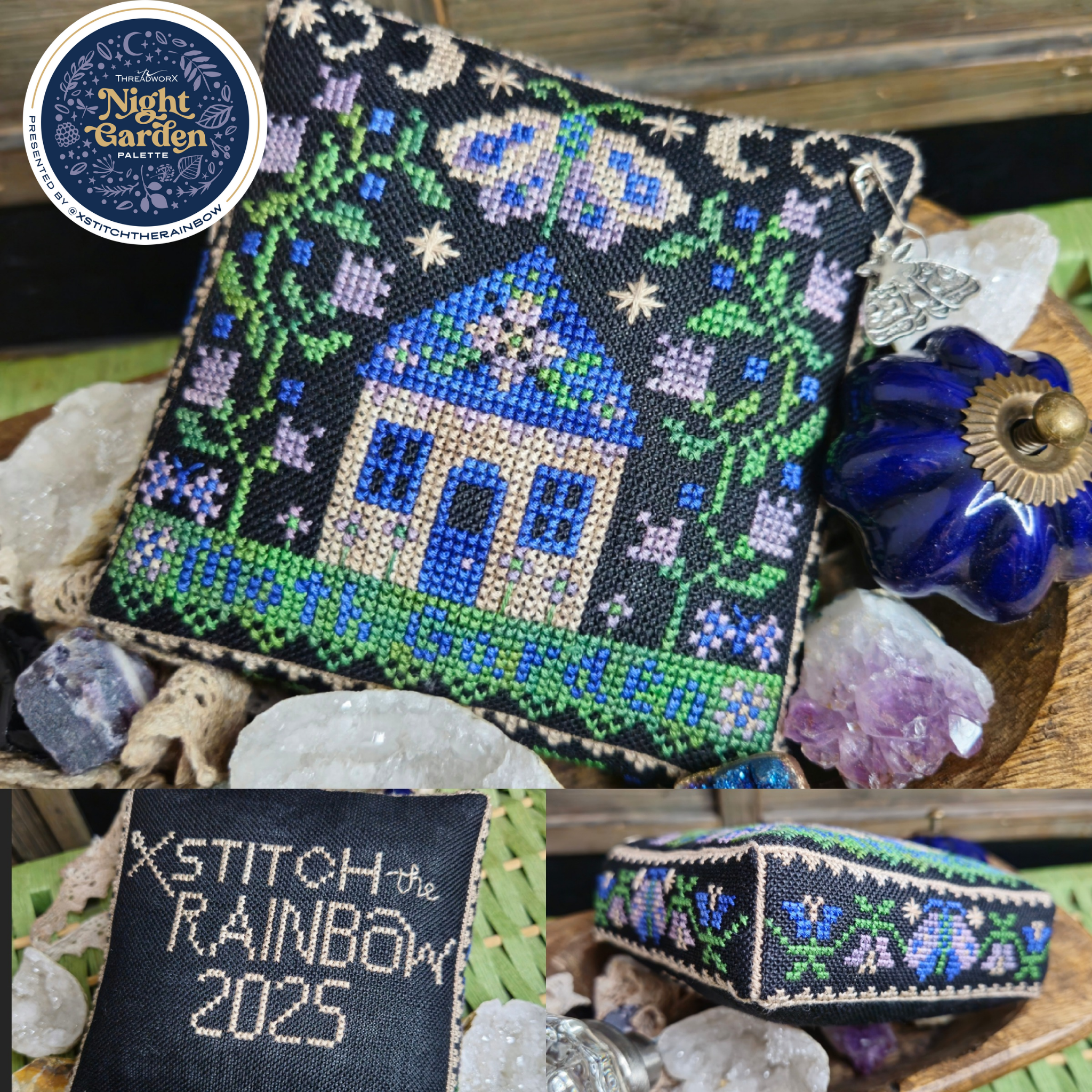 Moonlit Cottage by Quaint Rose NeedleArts