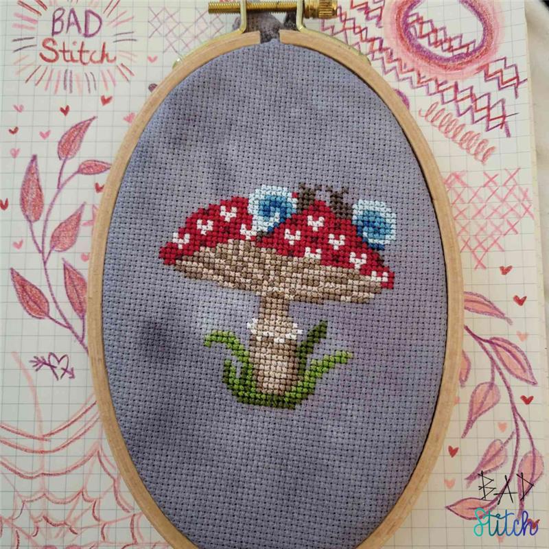 Mushroom Sweethearts by BAD Stitch